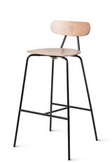 Scaun de bar Fameg Skool BSTM-2121 - cadru metal, lemn
