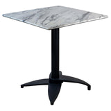 Set masă terasă Tora 3 piese – alb/ocru, blat Marble