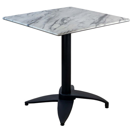 Set masă terasă Tora 3 piese – alb/ocru, blat Marble