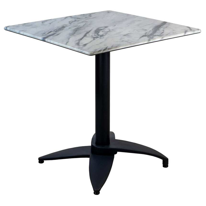 Set masă terasă Tora 3 piese – alb/ocru, blat Marble