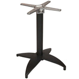 Set masă terasă Tora 3 piese – negru, blat 80×80 cm