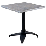 Set masă terasă Tora 3 piese – negru, blat Zinc 70×70