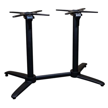 Set masă terasă Tora 5 piese – alb/ocru, 120×70 cm