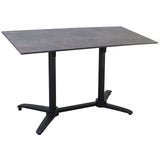Set masă terasă Tora 5 piese – negru, blat 120×70 cm