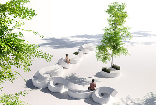 Jardinieră Twist – curbată, pentru exterior