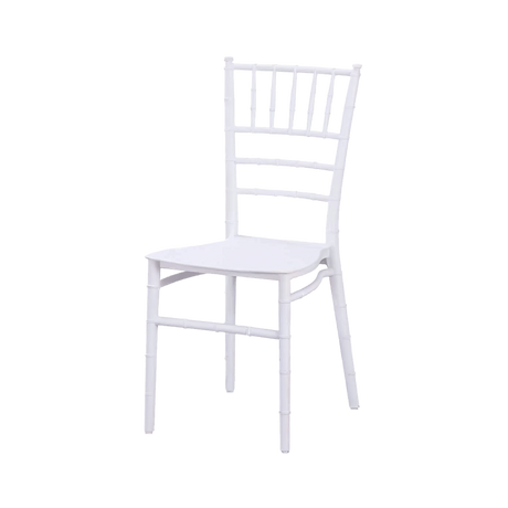 Scaun de nuntă Chiavari Tiffany Simple alb din polipropilenă