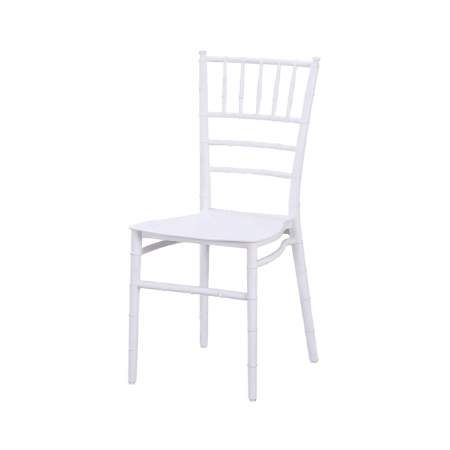 Scaun de nuntă Chiavari Tiffany Simple alb din polipropilenă