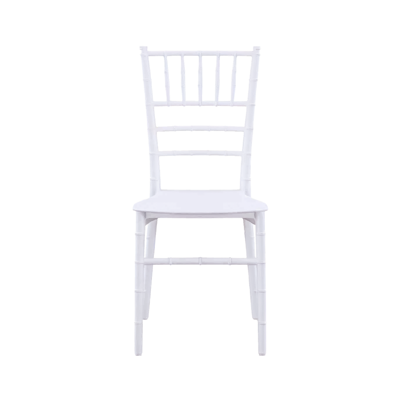 Scaun chiavari tiffany alb, vedere laterală