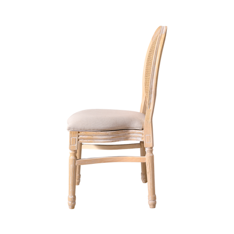 Scaun de nuntă Medalion văzut din lateral, cu picioare sculptate
