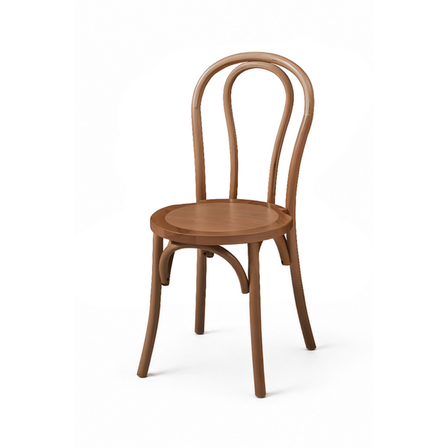 Scaun de nuntă Monet Wood din fag natur, vedere frontală